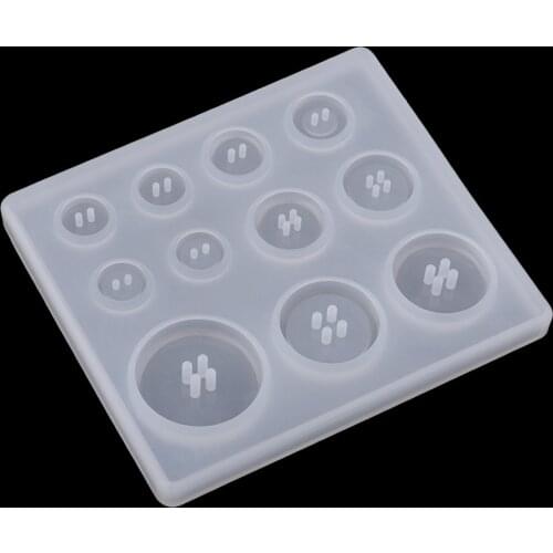Assorted Size Bead Button Shaped Silicone Mold for DIY Jewelry Making Mould Resin Cabochon Pendant DIY Tools