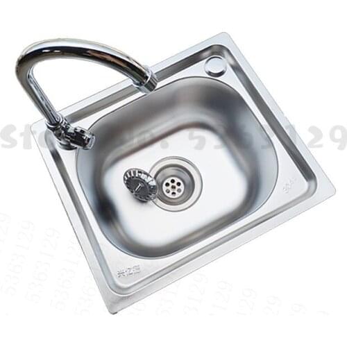 Kitchen Sink Stainless Steel Single Kitchen Sink Drain Pipe wash basin set WY615