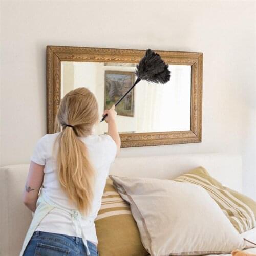Ostrich Duster Feather Dusters with Long Plastic Handle Cleaning Brush Tool Cleaning Duster Household Cleaning Tool