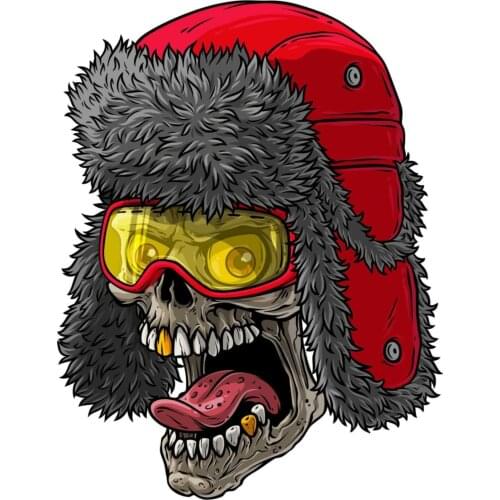 Dry Head Ski Skiing Snow Hat Decal Sticker 16x12,5 Cm 01023