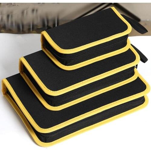 Oxford Canvas Waterproof Storage Hand Tool Bag Screws Nails Drill Bit Metal Parts Fishing Travel Makeup Organizer Pouch Bag Case