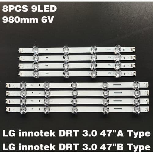 LED Backlight strip 9 Lamp For LG 47" TV DRT 3.0 47" 47LB631V 47LB652V 47lb650v 47LB5610 47LB565V 47LB561V 47LB6300 47LB6500
