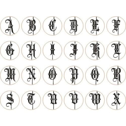 Wax Seal Copper head Curlicue Roman 26 Letters DIY Scrapbooking Vintage wax sealing stamp invitation/envelop gift seal