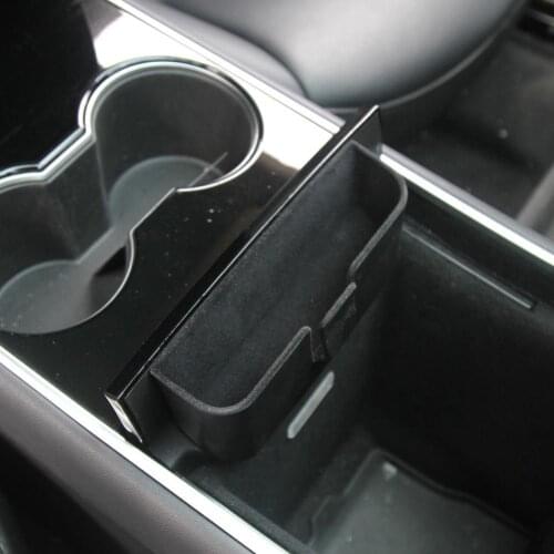 Storage Box Hidden Space Increasing Flocking Interior Armrest Internal Accessory Glasses Storage Case for Tesla Model 3