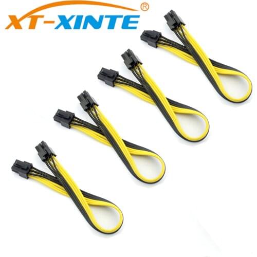 1/2/4PCS PCI-E PCIE PCI-Express 6P Male to 6Pin Male Graphics Video Card DIY Power Cable BTC Extended Miner Mining Wire 18AWG