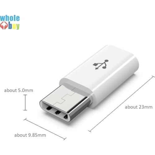 1000pcs/lot USB Type-C Adapter Micro USB Female To USB 3.1 Type C Male Cable Converter Fast Quick Charger for Xiaomi 5 5S Mi5