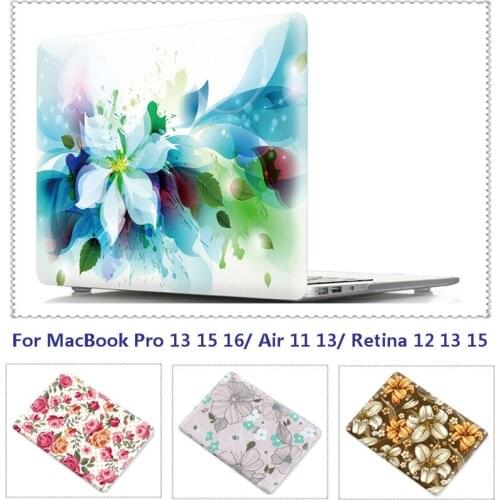 11.11 Hot Sale Vogue New Floral Laptop Case For MacBook Retina 12 A1534 A1931 Retina 15 13/ Pro 13 15 16/ Air 11 13 A1932 Cover
