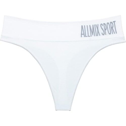 2020 Arrival Sexy Mid Waist Sport Panties Seamless Thong G String Women Cotton Underpants Letter Tanga Lady Briefs Underwear