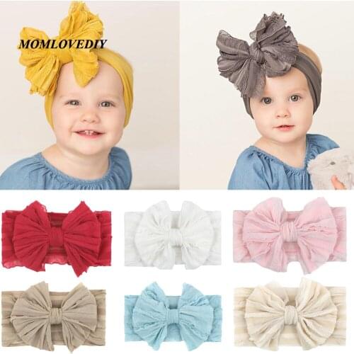 2021 Baby Bowknot Headband Solid Girls Kids Twist Knot HairBand Newborn Girl Boy Hair Bands Accessories for children Gifts