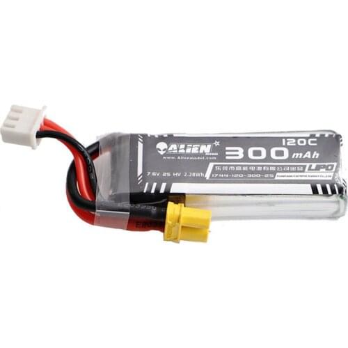 2S 7.6V 300mah HV Lipo Battery 120C XT30 Plug for DIY FPV Racing Drone Frame Kit Tiny Whoop Spare Parts