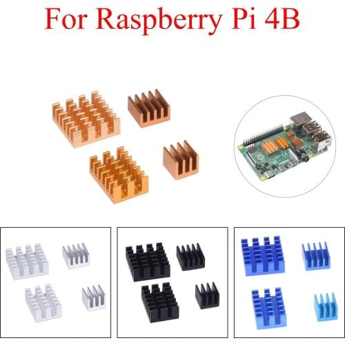 Aluminum Heat Sink Cooling Sink Cooler HeatSink 4Pcs Kit Radiator For Raspberry Pi 4 Model B