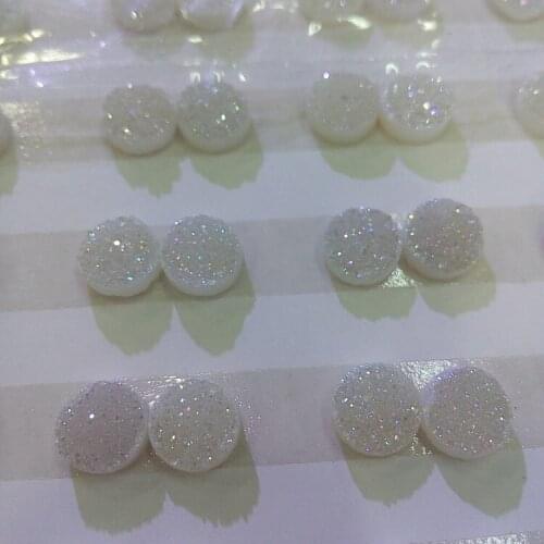 20Beads Grade AAA Natural Clear Quartz Coin Beads Rainbow Plated Durzy Crystal DIY Stone Beads Without Hole