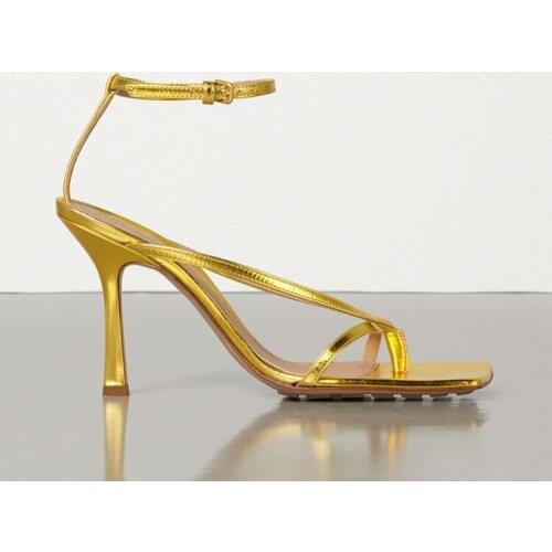 2020Summer Fashion Sexy Ladies Shoes Ankle Strap Buckle Thin High Heel Sandals Women Mature Night Club Party Women Heels