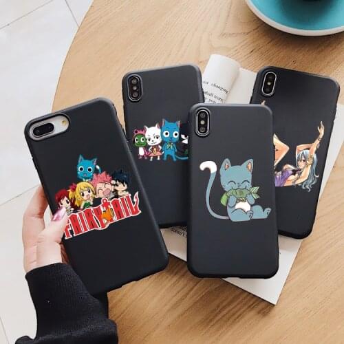 Manga Fairy Tail black soft phone case cover for iPhone 11pro max Xs max xr 6s 7 8 Plus 5S SE 12pro max 12mini TPU shell