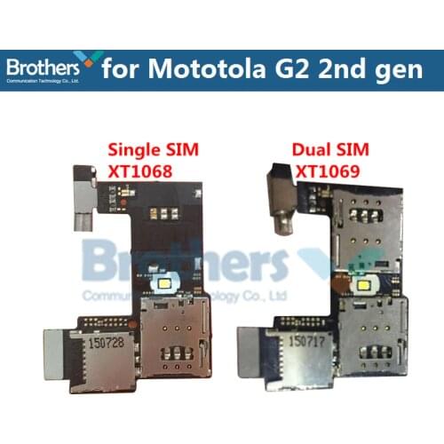 SIM Card Holder for Motorola Moto G2 XT1068 XT1069 Dual SIM Card Slot Holder for Motorola G2 Single SD Card Socket Slot Tray Top
