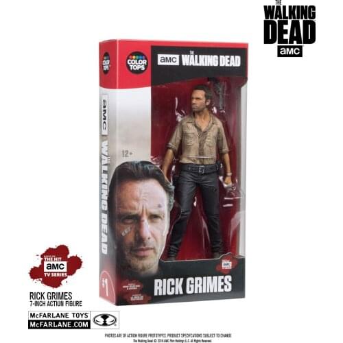 Estartek McFarlane Toys Fear The Walking Dead Rick Grimes Color Tops Red Wave #3 7inch Collectible Action Figures