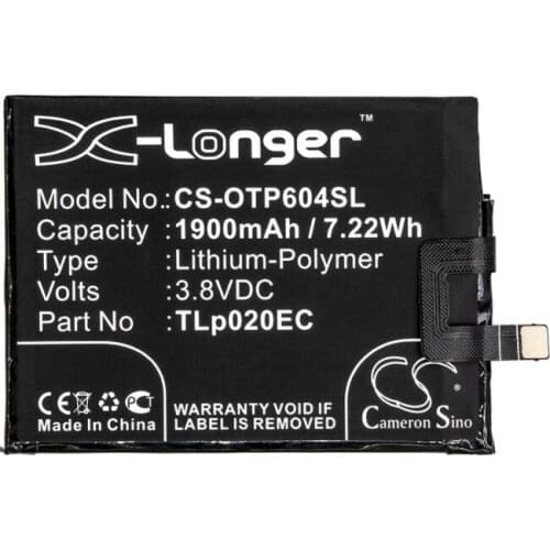 Cameron sino 1900mah battery for ALCATEL One Touch Pop Up LTE Dual SIM OT-6044 OT-6044D TLp020EC Mobile, SmartPhone Battery
