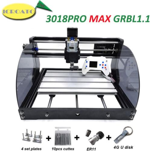 CNC 3018 Pro Max Laser Engraver GRBL DIY 3Axis PBC Milling Laser Engraving Machine Wood Router Upgrade 3018 pro With Offline