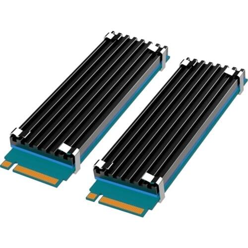 M.2 Heatsink for 2280 M.2 SSD with Silicone Thermal Pad (2 Pieces)