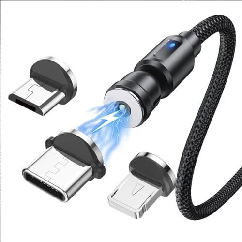 Magnetic Charger For IPhone 3 In 1 Magnetic USB Cable For Samsung Huawei Xiaomi Type C Cable Magnetic Cable Micro USB Cable New