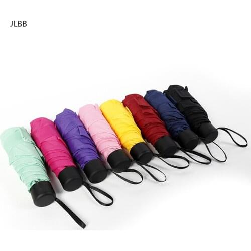180g Small Fashion Folding Umbrella Rain Women Gift Men Mini Pocket Parasol Girls Anti-UV Waterproof Portable Travel UMBRELLAS
