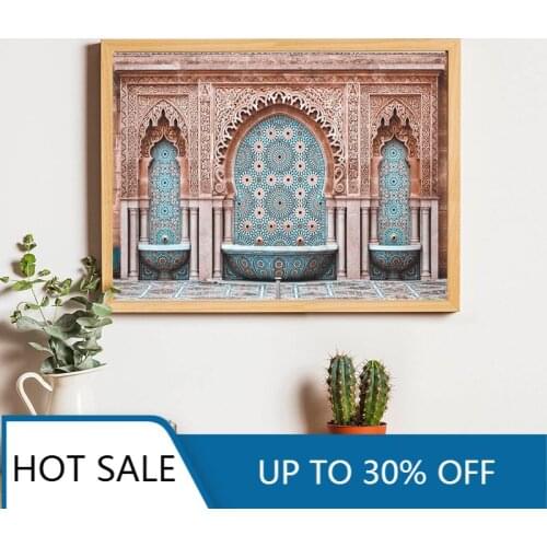 Morocco Arch Wall Art Canvas Painting Posters Prints Modern Photography Oriental Boho Chic Wall Decor for Home Decoration