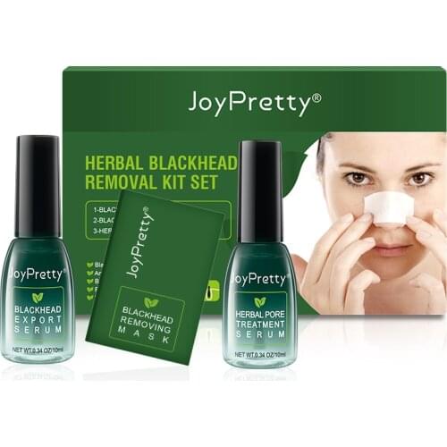 JoyPretty Black Mask Blackhead Remover Serum Set Face Mask Shrink Pore Acne Treatment Moisturizing Anti-Aging Essence Skin Care