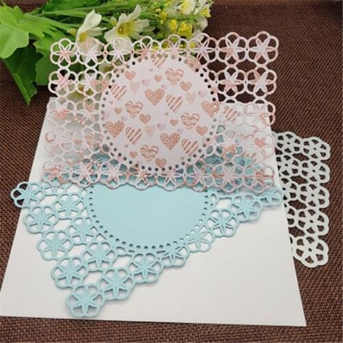 Layered Square Flower Frame Metal Cutting Dies Stencils For DIY Scrapbooking Decorative Embossing Handcraft Die Cutting Template