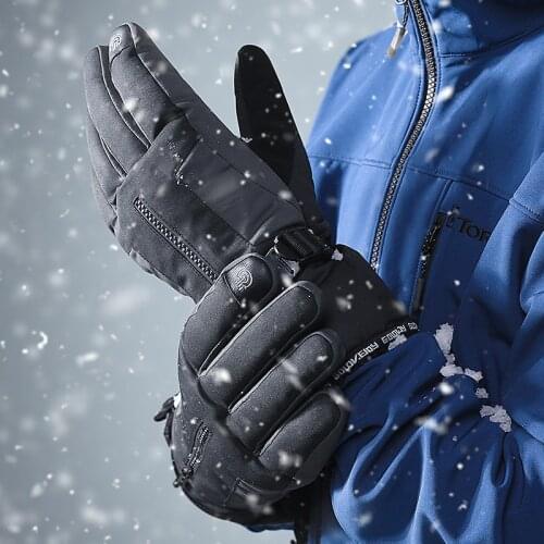 Motorcycle Ski Gloves Winter Outdoor Snow Gloves Waterproof Touch Screen Anti-slip Gloves Warm Velvet 2020 Adult Bicycle Gloves