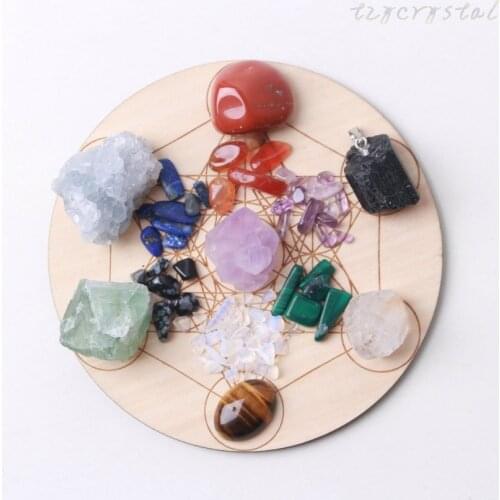 Meditation Geometry Sacred Grid Crystal Gem Set