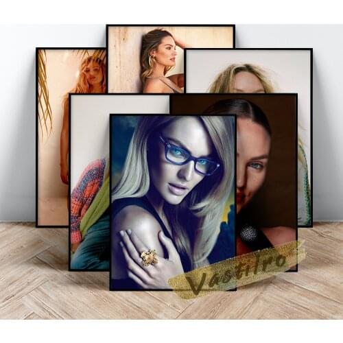 Candice Swanepoel Model Poster, Elegant Goddess Wall Art, Beauty Character Portrait Prints, Living Room Bedroom Wall Stickers