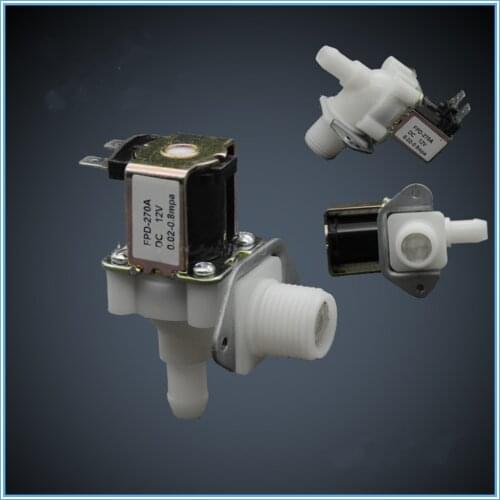 Plastic electromagnetic valve Water dispenser Inlet valve 3/4 "male Export 12mm pagoda 220v, 24v, and 12v