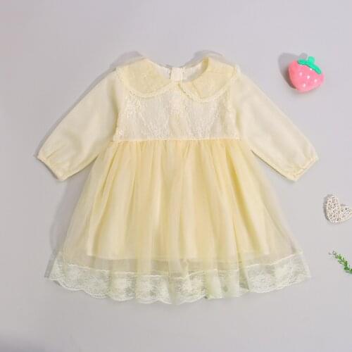 Autumn Beige Lace Baby Girl Dress 1st Birthday Party Wedding Dress For Girl Palace Princess Evening Dresses Kid Clothes