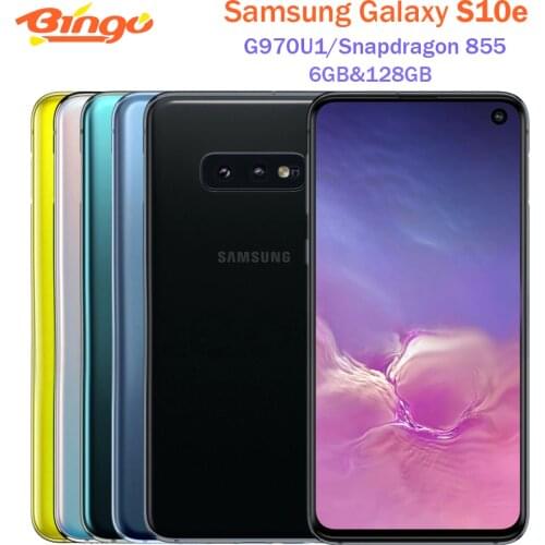 Samsung Galaxy S10e G970U1 G970U Octa Core Snapdragon 855 LTE Android Mobile Phone 5.8" 16MP&12MP 6GB RAM 128GB ROM NFC