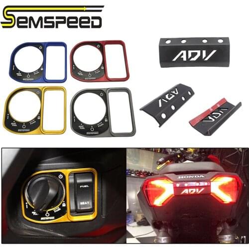 SEMSPEED For HONDA ADV150 adv 150 2019 2020 2021 Rear Tail Lamp Light Decorative Cover Switch Electric Door Lock Cover Protector