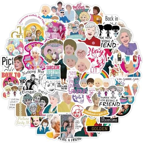 10/50PCS Fashion Stay Golden Girl Stickers Graffiti Waterproof DIY Snowboard Helmet Laptop Car Styling Vinyl Sticker Decal Gift