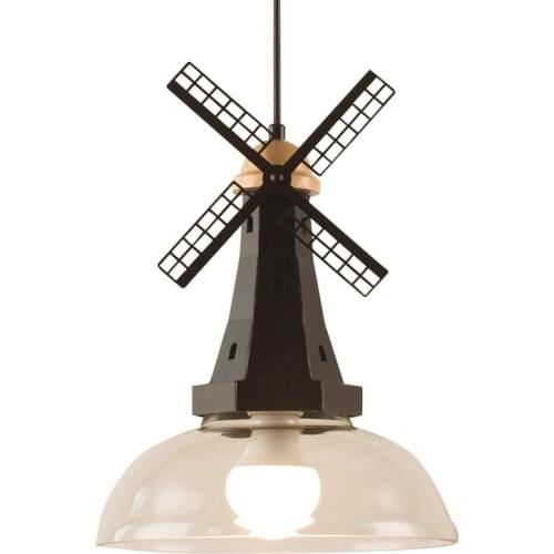LED Hanging Lamp Modern Glass Pendant Lights Creative Windmill Nordic Light Fixtures Bedroom Living Room Dining Bar Hanglampen