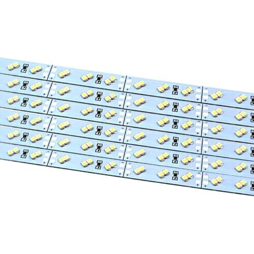 SMD 2835 led rigid strip 50cm*10pcs led Rigid Bar Double Row LED Hard Strip Light 72 LEDS White 12V