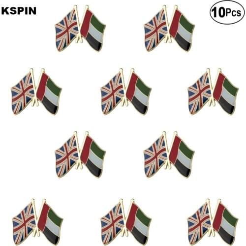 United Kingdom U.A.E Lapel Pin Flag badge Brooch Pins Badges 10Pcs a Lot