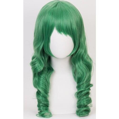 Fire Emblem ThreeHouses Wig FLAYN Curly Synthetic Hair Green Cosplay Wig Comiket Show Halloween Role Play + Wig Cap