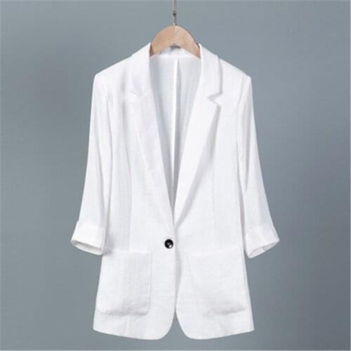 2020 New 5XL 6XL 7XL Seven-point Sleeve Suit Summer Womens Blazer Casual Large Size Korean white Black Thin Suit Jacket v577