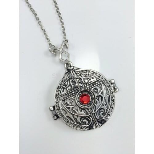 ZRM 20pcs/lot Wholesale Vintage Charm The Mortal Instruments City of Bones Necklace Angels Cup Hinged Door mortal cup necklace