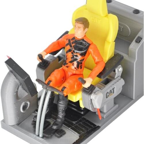 1/14 Worker Simulation Action Figure Driver Doll For 1/12 1/14 RC Excavator Cab and Tractor Truck Cab DIY Car Model Parts