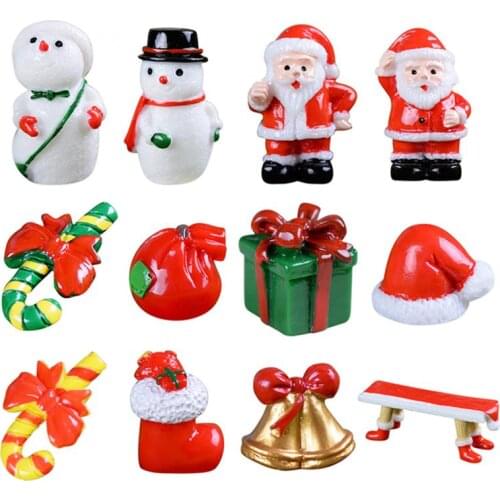 1pcs Creative Decoration Micro Landscape Resin Crafts Sale Christmas Elk Hat Cute Animal Folk Crafts Small Gifts Figurines