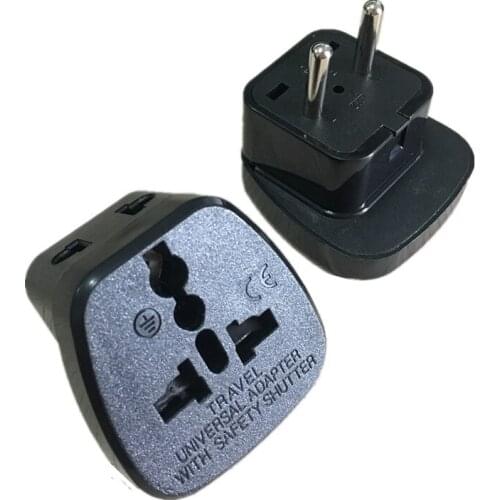 10pcs Travel Adaptor/Plug Converter in Black *CE Marked U.A.E, South America, E.U. Russia, China