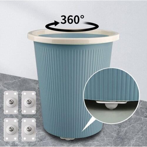 4pcs Universal Pulley Caster Wheel 360 Degrees Perforation-free Storage Box Bottom Rollers Stainless Steel Pulley No Noise NEW