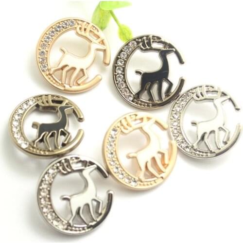 6pcs/lot High Quality Horse Buttons Sewing-On One-Hole Metal Animal Buttons For Clothes Bag Fashion Craft DIY Decoration 18mm