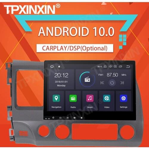 4+64G For Honda CIVIC 2006-2011 Android10.0 Car Stereo Tape Recorder Multimedia player GPS Navigation Head Unit DVD 2 din dvd