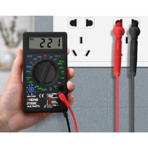 New DT838 Digital Multimeter Tester AC/DC Voltage Current Resistance Temp Test Meter