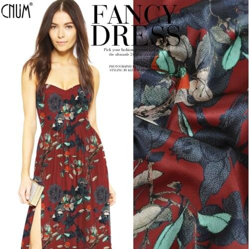 CNUM SP522 Pure Silk/Black Roses/Silk Fabric Elastic Silk 93% Silk 7% Spandex/Width 1.48yd Thickness 19mm